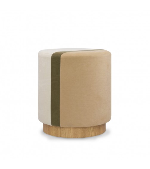 Titus 3-Tone Round Stool - Nature