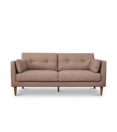 Livia Sand Brown 3 Seater Sofa